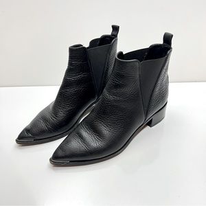 Acne Shoes | Acne Studios Jensen Black Genuine Leather Pointed Toe Chelsea Boots | Color: Black | Size: 8 | Coolthreadstx's Closet